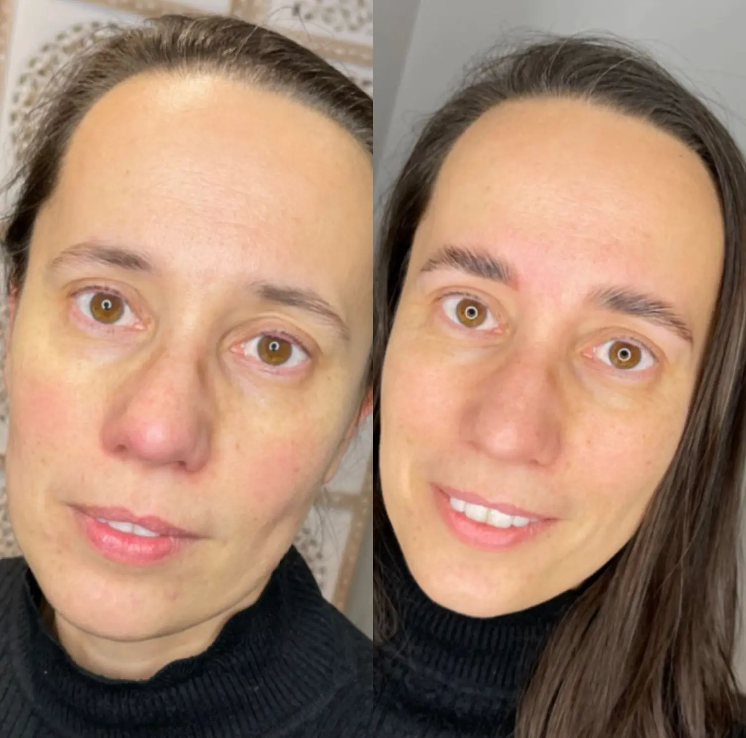Permanent Pro by Jenny Mamytova - Augenbrauenlifting vorher und nachher