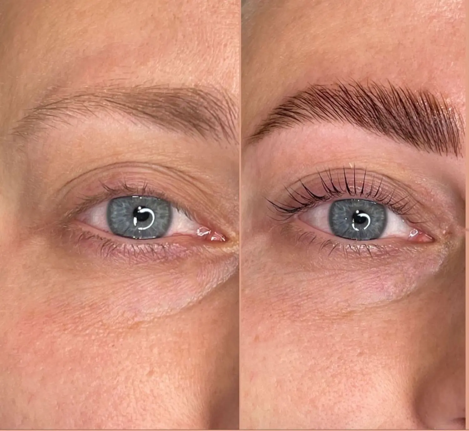 Permanent Pro by Jenny Mamytova - Lashlifting und Stirnlifting vorher und nachher