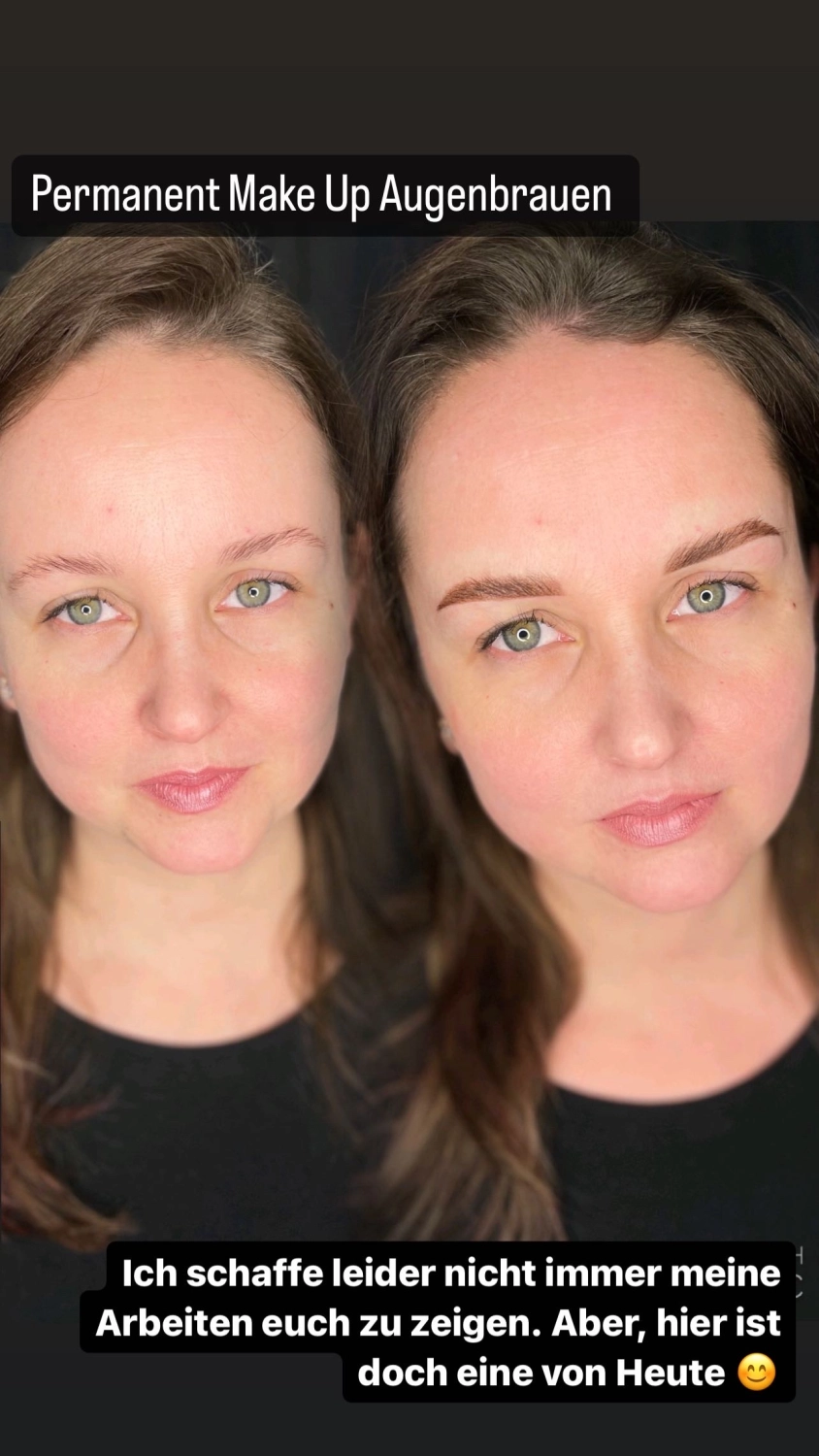 Permanent Pro by Jenny Mamytova - Augenbrauen vorher und nachher