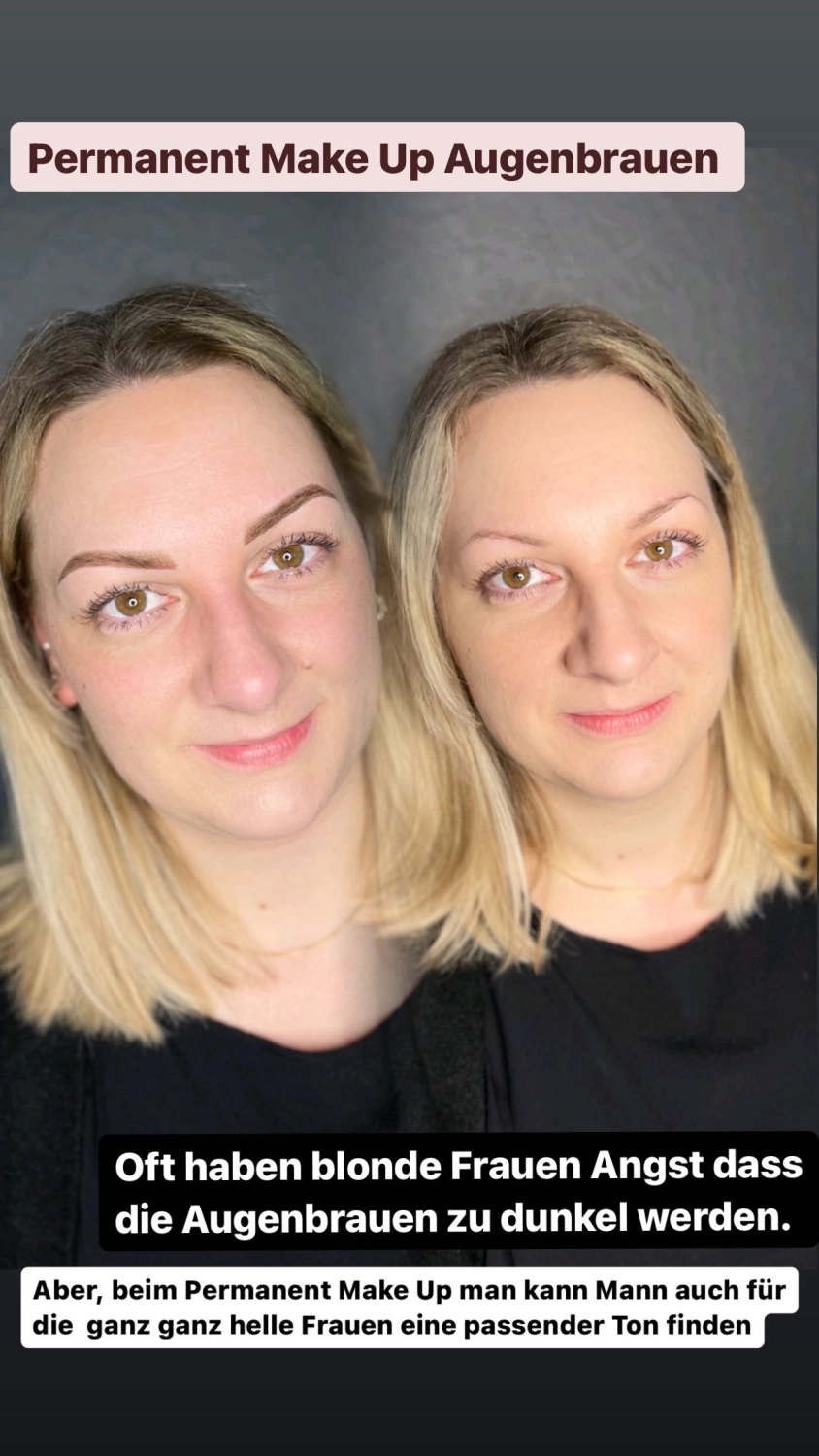 Permanent Pro by Jenny Mamytova - Augenbrauen vorher und nachher